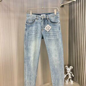 New Loewe Men's Blue Straight Leg Jeans